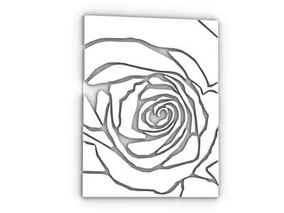 panel flower red Low-poly 3D model