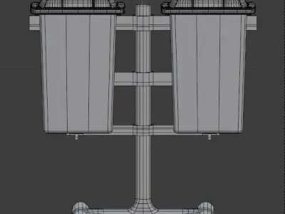 Garbage Bin Indonesian or Tong Sampah Free 3D model