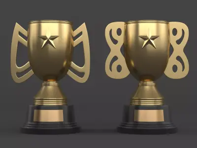 Trophy Cups 3D model 37
