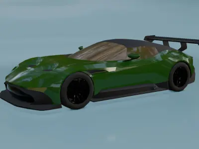 Aston Martin Vulcan 3D Game-Ready Model Low-poly 3D model