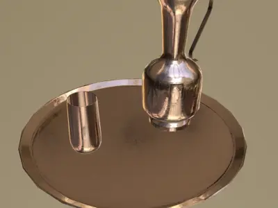 CC0 - Water carafe Free low-poly 3D model