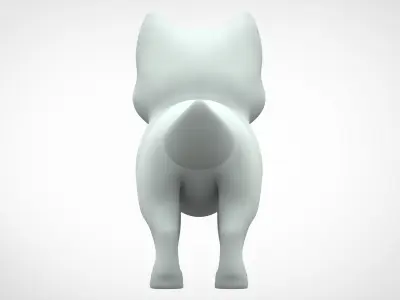 Arctic Fox Low-poly 3D model