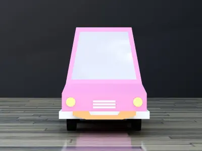 Simple Car 3D model Transportation asset 3D model