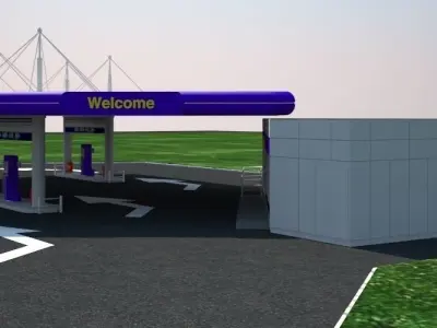 Original Gas station 3D model