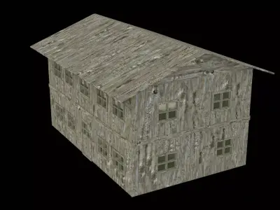 Photorealistic shelter complete textures and materials  Low-poly 3D model