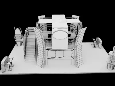 Booth Exhibition Stand a543b 3D model