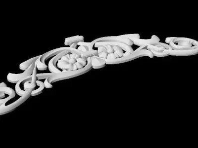 Central decor ornament for furniture 3D model 172
