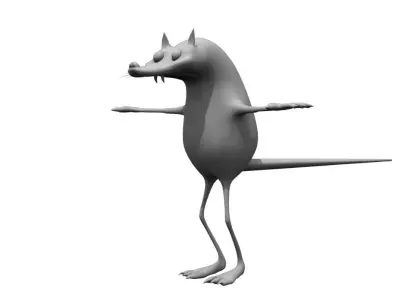 rat cartoon 3d model 3D model