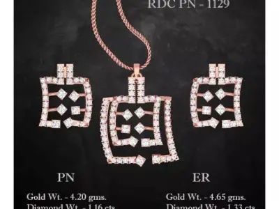 Pendant Earrings combo - 1129 3D print model