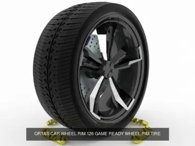 ORTAS CAR WHEEL RIM 125-126 GAME READY WHEEL 3D Model Pack