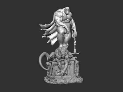 batman kill monster  3D print model