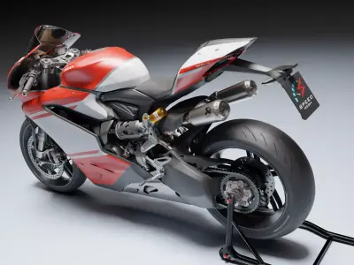 Ducati 1299 Superleggera 2017 Low-poly 3D model