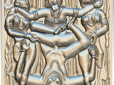 Kama Sutra Basorelief for CNC 3D Router 3D print model