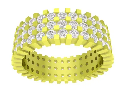 Luxury Diamond Band Ring For women 4079 3D print model
