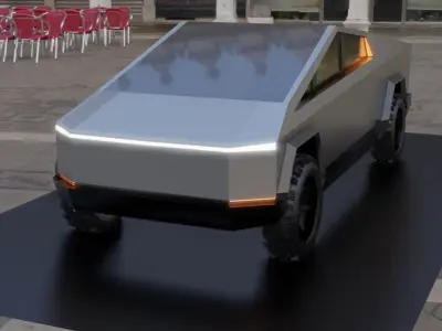 Tesla Cybertruck  Low-poly 3D model