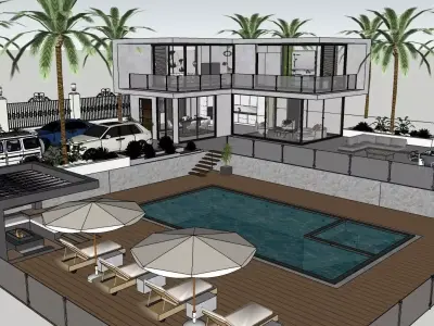 Modern Villa  3D model purchase