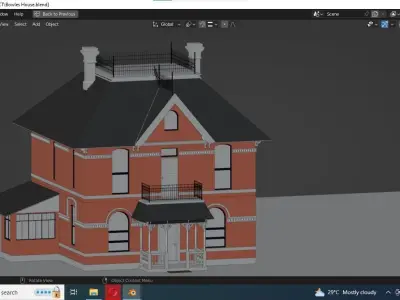 REALISTIC HOUSE 3D MODEL Low-poly 3D model