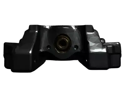 Realistic Industrial Valve Block 3D Model Low-poly 3D model