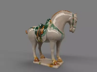 Tang Sancai Ceramic Horse 3D model