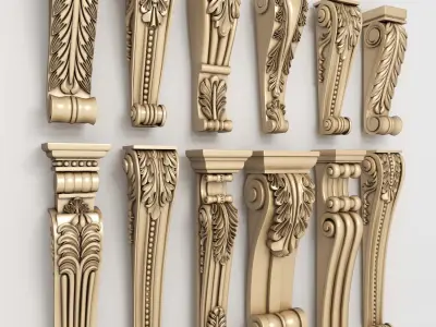 bracket classic brackets 3D model