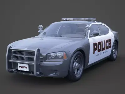 Police Car 001 3D model