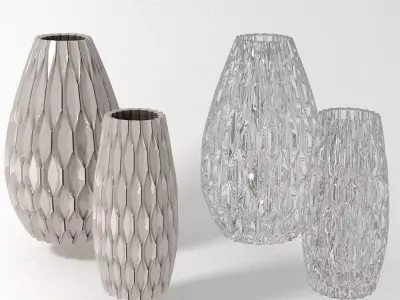 Vase ceramic glass Free 3D model