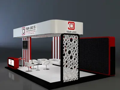 Booth Exhibition Stand a637a 3D model