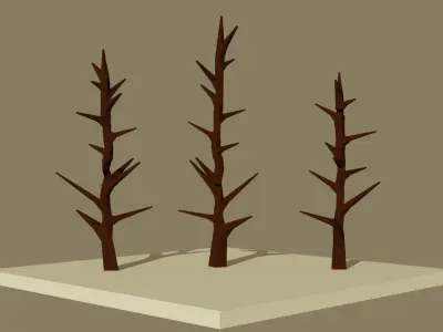 Low poly Forest Pack Free low-poly 3D model
