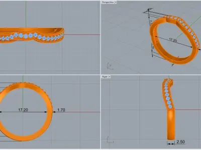 ring code 162 3D print model