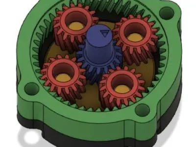 SIMPLE STEAM PLANEARY GEAR 3D print model