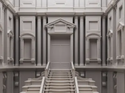 Michelangelo Laurentian Library 3D model