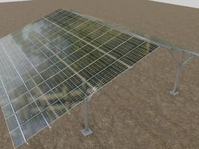 Solar Steel Construction For Farms Type-4 3D model