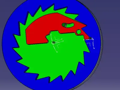 Clicket for mechanism retractor of seatbelt 3D model