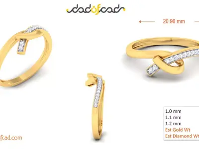 Yellow Gold Rings for Women Elegant and Timeless 3D print model
