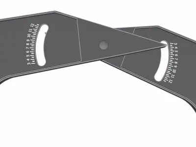 Wheel Ruler Low-poly 3D model