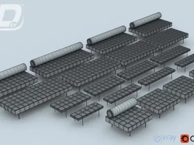 Loxy Sofa Modular Set 3D model