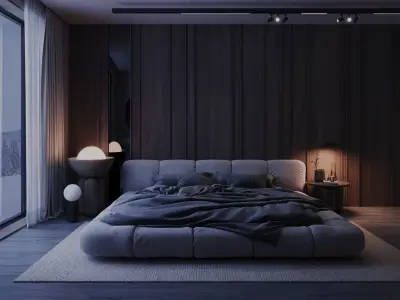 master bedroom interior scene 3D model