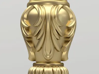 Carved Baluster 3D model