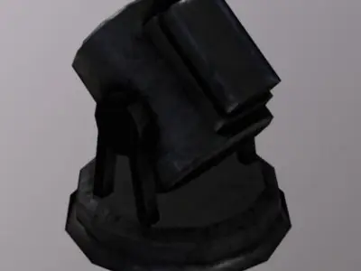 Machine SmallLight Low-poly 3D model