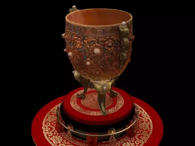 Chinese  golden treasure cup  3D model