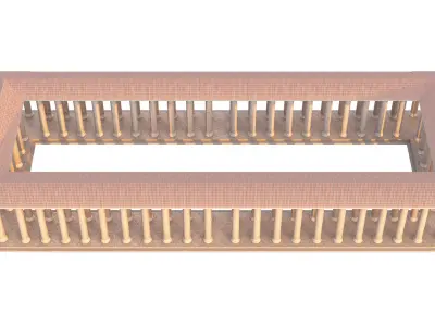 Ancient building Low-poly 3D model