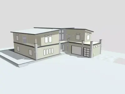 3D HOUSE Low-poly 3D model
