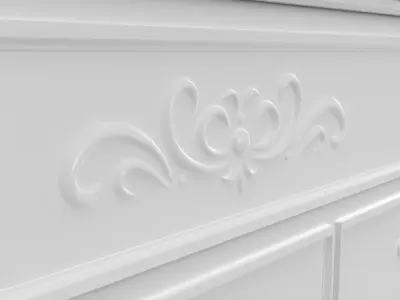 Luxury Reception Counter Desk 1 3D model