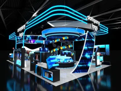 exhibition stand 20x12 model  3D model