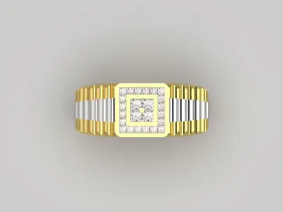 Luxury man Rolex design diamond ring model ror0048 3D print model