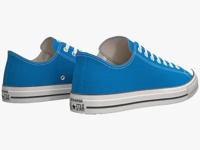 Chuck Taylor All Star Classic Low Top Blue 3D model