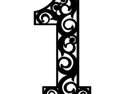 Numeric Art 2D Number 3D print model