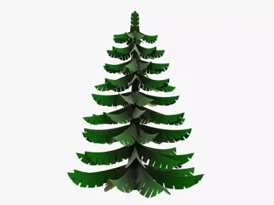 Christmas fir tree stylized 01 3D model