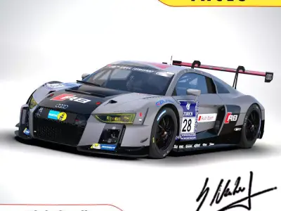 Audi R8 LMS 2016 2017 3D model