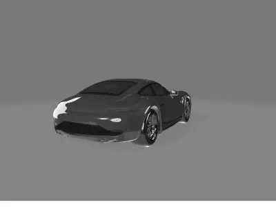 Red Sports Car  Realistic High-Detail 3D Model 3D model